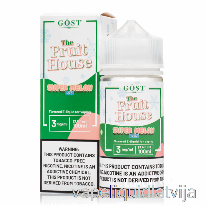 Ledus Super Melone - Augļu Māja - Gost Tvaiki - 100 Ml 3mg Vape šķidrums